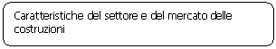 Rettangolo arrotondato: Caratteristiche del settore e del mercato delle costruzioni